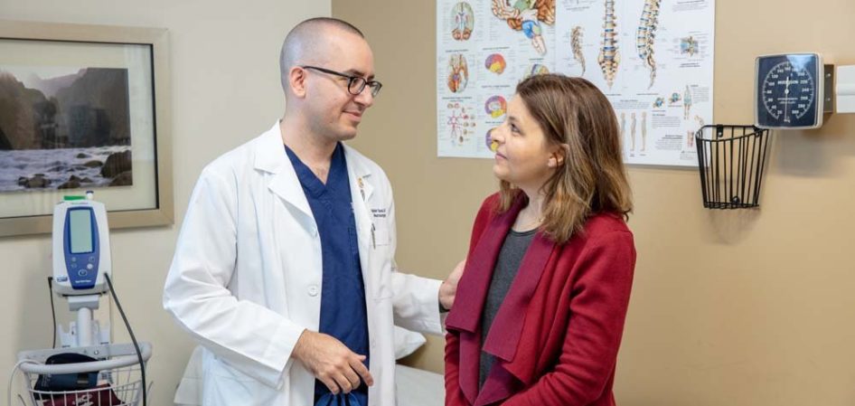 Melissa speaks with Dr. Nader Sanai regarding her care for a brain tumor