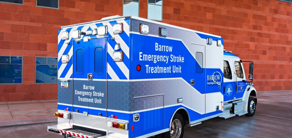 The Barrow Emergency Stroke Treatment Unit ambulance