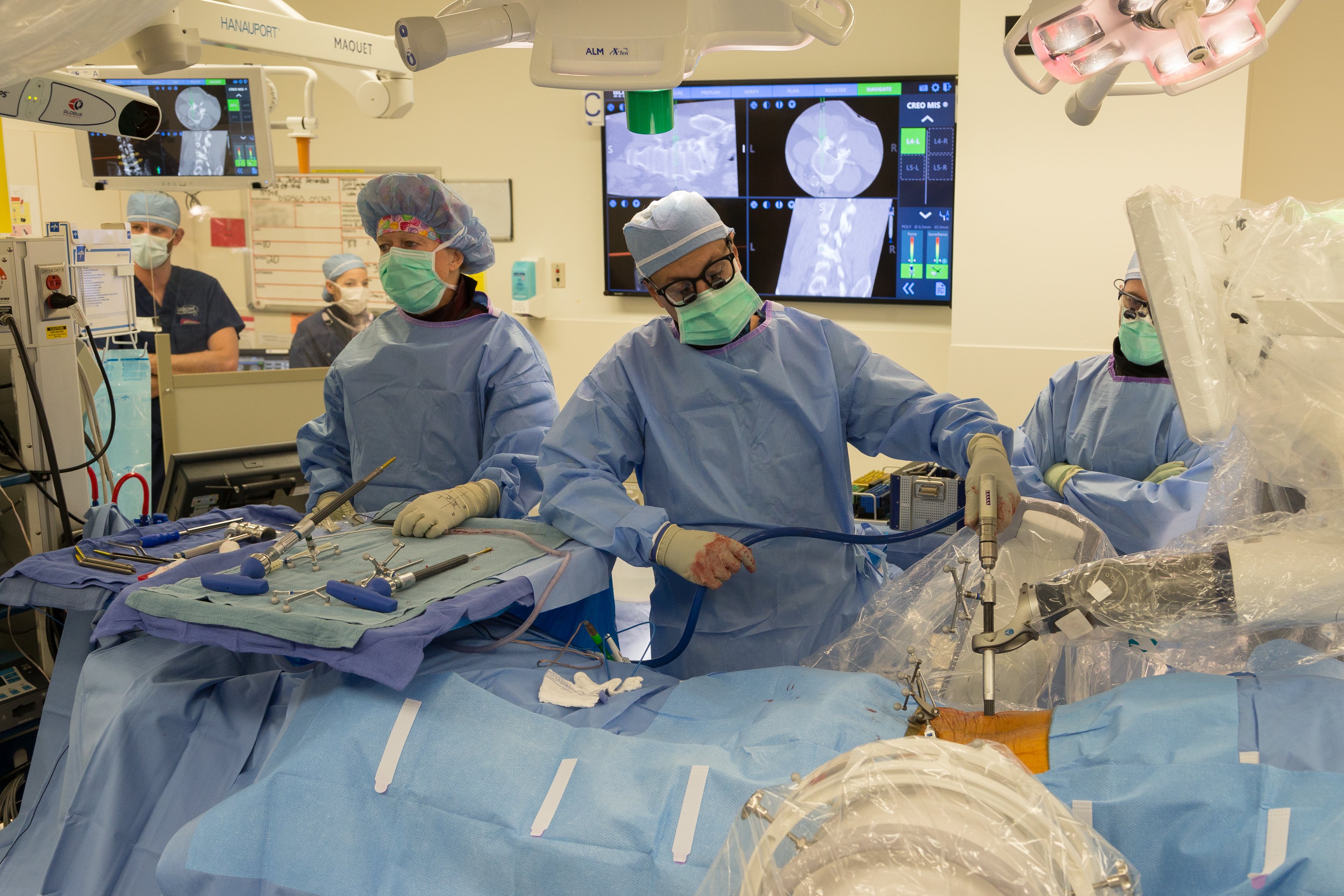 Dr. Juan Uribe performing surgery