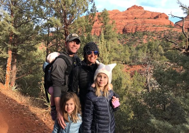 family photo on hike
