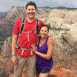 Barrow patient, Kimberly, hiking in Sedona with her husband