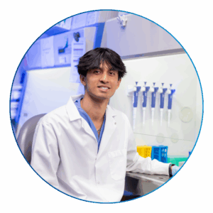 Garv Sharma in the lab