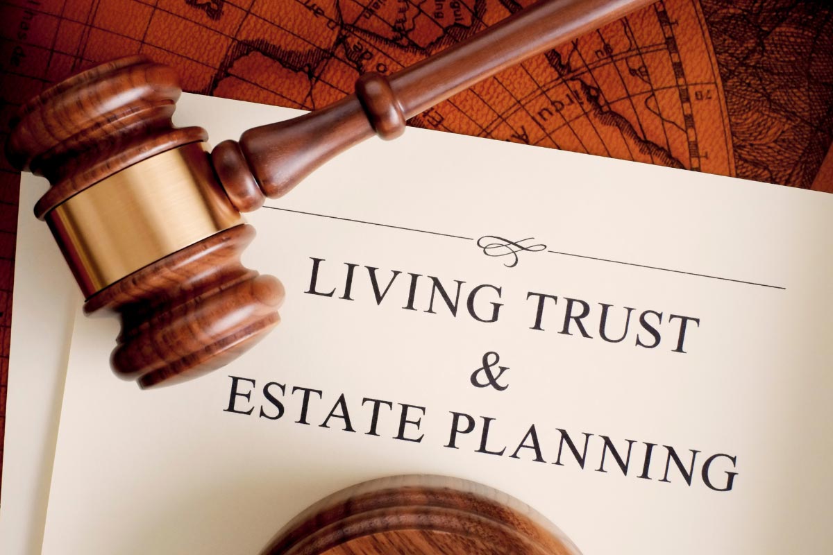 Document saying 'Living Trust & Estate Planning'